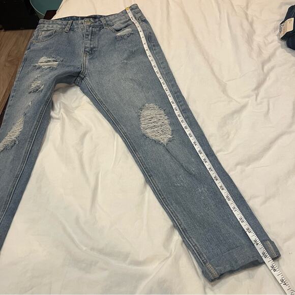 Nasty Gal Destructed Denim Boyfriend Jeans size 6 - Picture 8 of 11